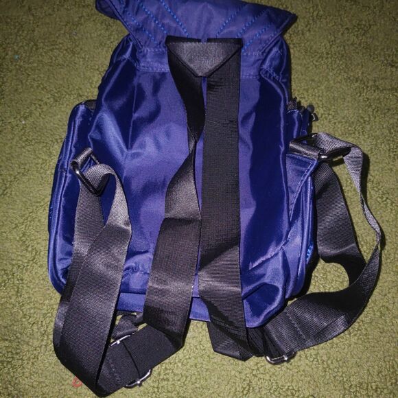 Small Navy Blue Owl Backpack - 1 Main Pocket/2 Small Side Pockets - New - Picture 3 of 4